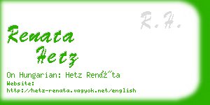 renata hetz business card